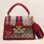 Queen Margaret Top Handle Bag - Supreme Canvas/Red