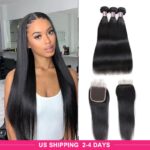 Ishow 9A Human Hair Bundles With Closure